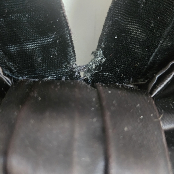 Dorothy Bullit Vtg Black Velvet Dress With Back Bow Sz 12 Whimsygoth Witchy Glam - Picture 14 of 14